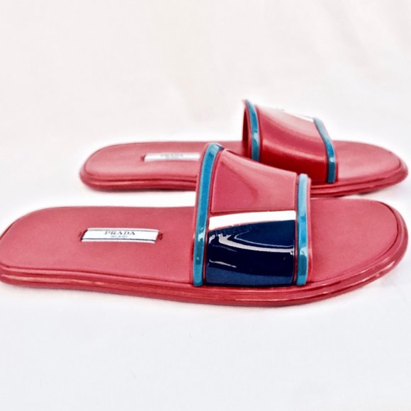 PRADA Forma Flat Slide Sandal Sz. 7 - Picture 4 of 9